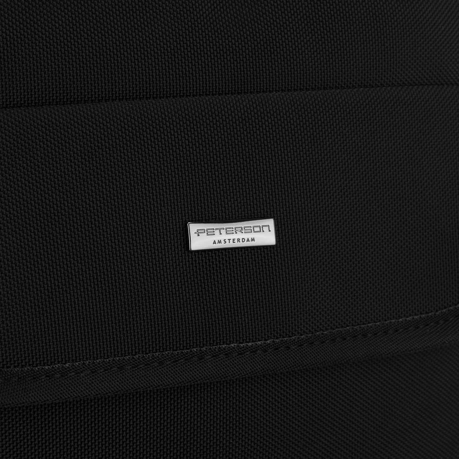 Peterson vyriška dviejų skyrių juoda „Cordura“ rankinė per petį su užtrauktuku RP18
