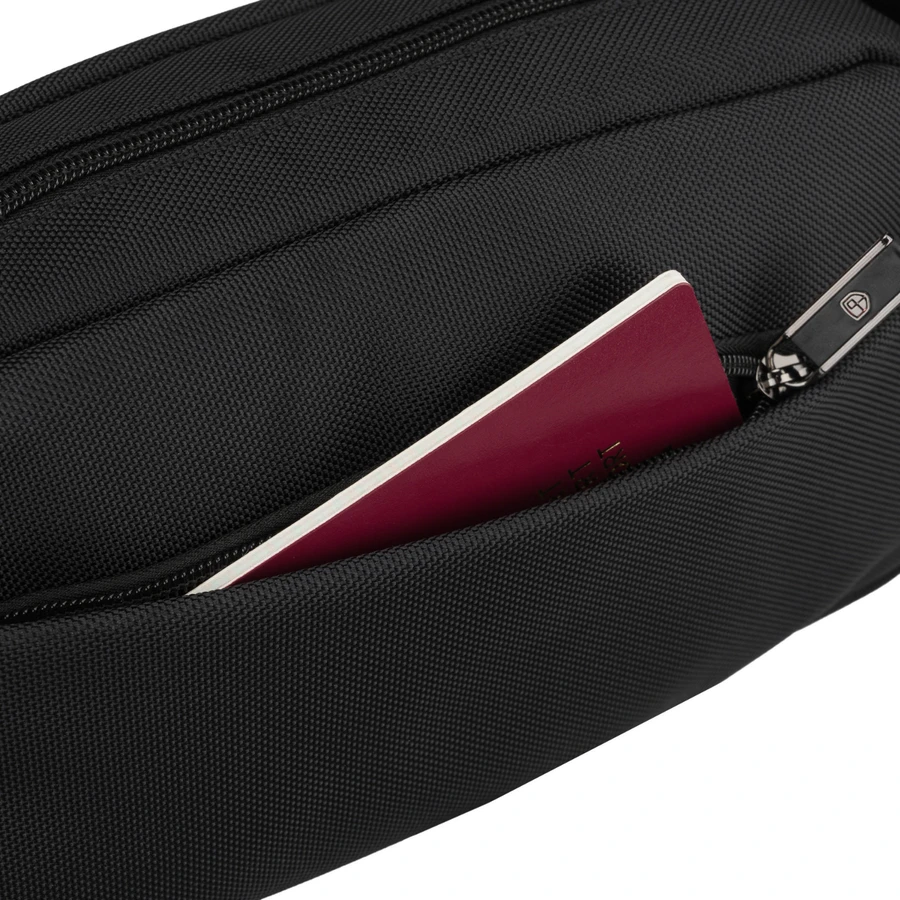 Peterson vyriška maža juosmens ir per petį nešiojama rankinė (crossbody), juoda