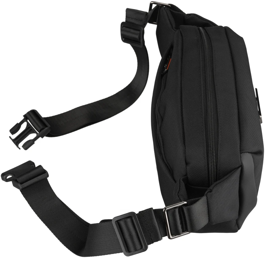 Peterson vyriška maža juosmens ir per petį nešiojama rankinė (crossbody), juoda