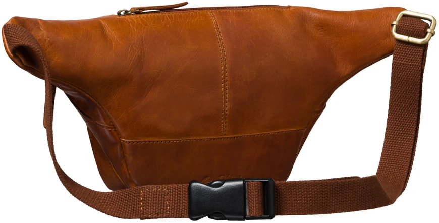 Peterson vyriška maža odinė juosmens ir per petį nešiojama rankinė (crossbody), ruda RT7