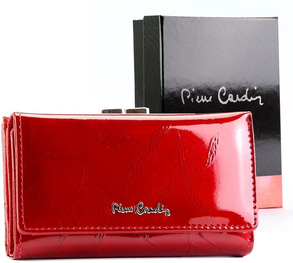 Moteriška odinė piniginė Pierre Cardin 02 LEAF-N 108 raudona