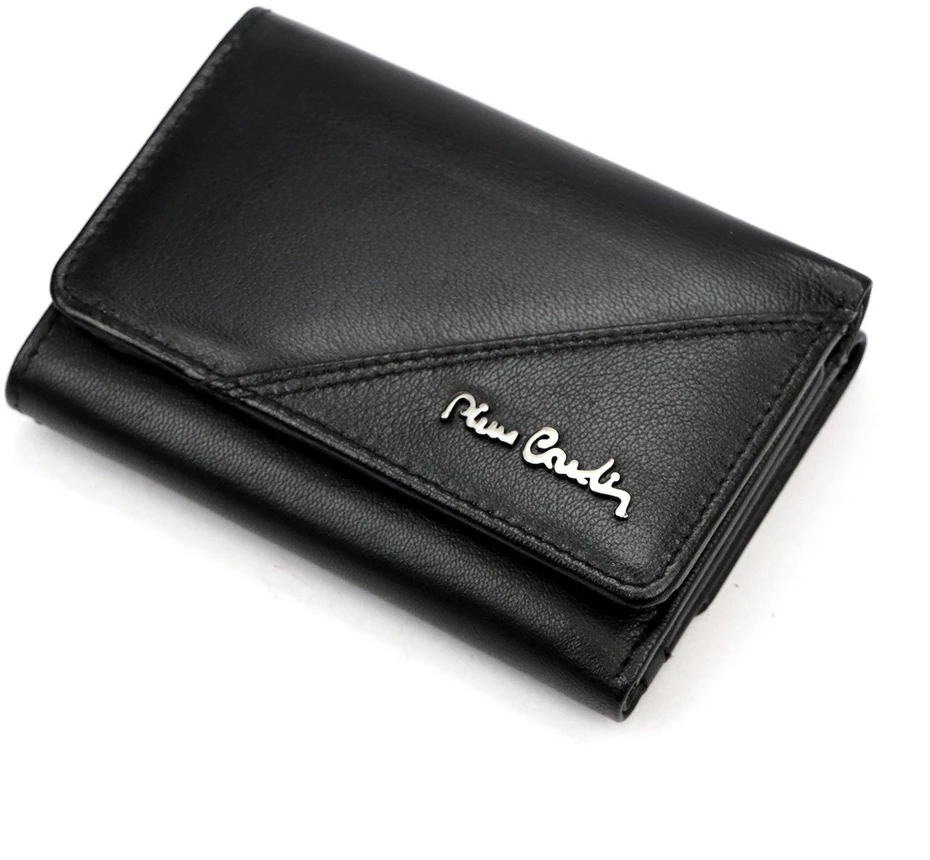 Pierre Cardin Portfel Damski Skórzany Średni RFID Zatrzask Skóra Naturalna