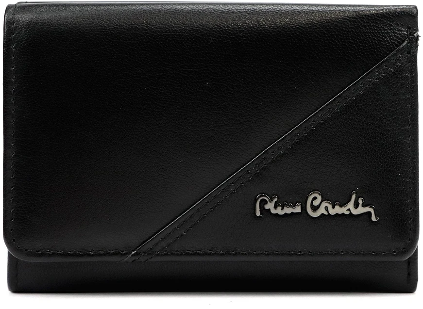 Pierre Cardin Portfel Damski Skórzany Średni RFID Zatrzask Skóra Naturalna