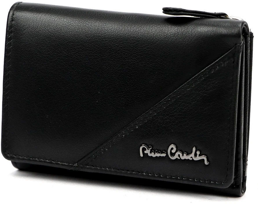 Pierre Cardin Moteriška Odinė Piniginė Kompaktiška RFID Užtrauktukas