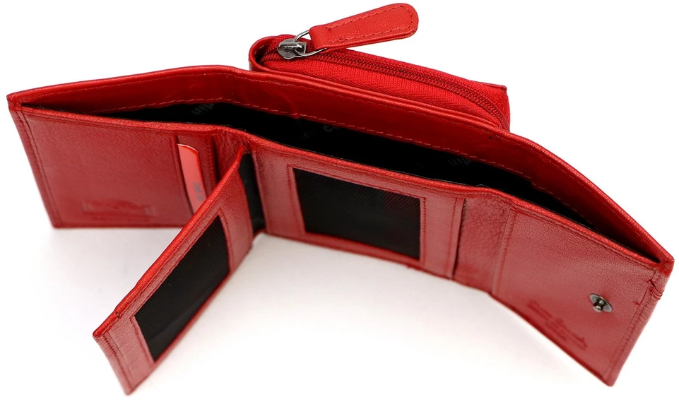 Pierre Cardin Portfel Damski Skórzany RFID Pudełko na Zatrzask Portmonetka