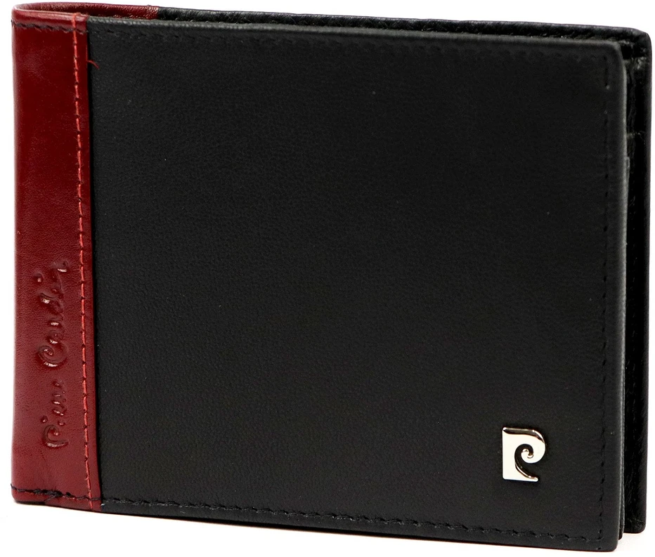 Natūralios odos vyriška piniginė Pierre Cardin TILAK30 8806, juoda/raudona