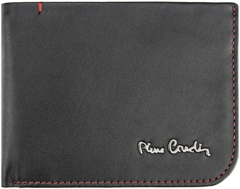 Natūralios odos vyriška piniginė Pierre Cardin TILAK35 8806, juoda/raudona