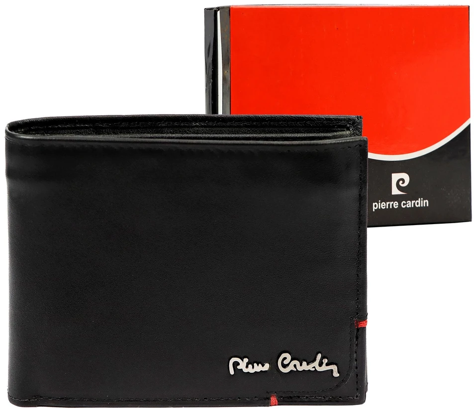 Natūralios odos vyriška piniginė Pierre Cardin TILAK75 325, juoda