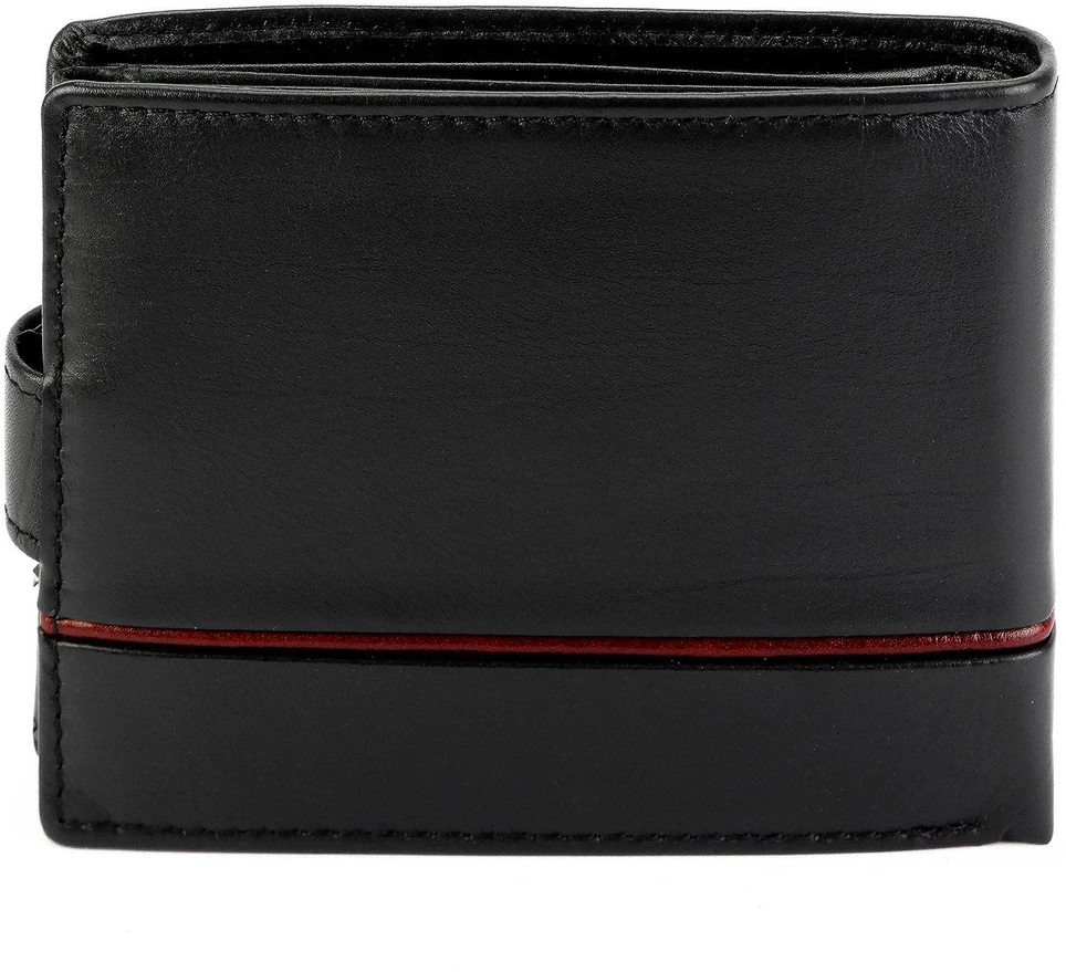 Vyriška odinė piniginė Pierre Cardin YS605 324A juoda + raudona