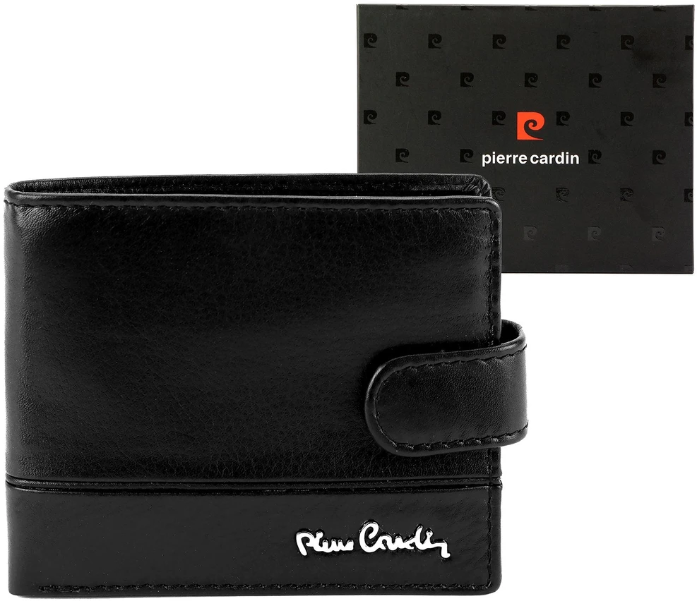 Vyriška odinė piniginė Pierre Cardin YS605 8825A juoda