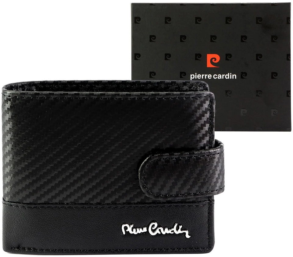 Vyriška odinė piniginė Pierre Cardin YS607 323A juoda