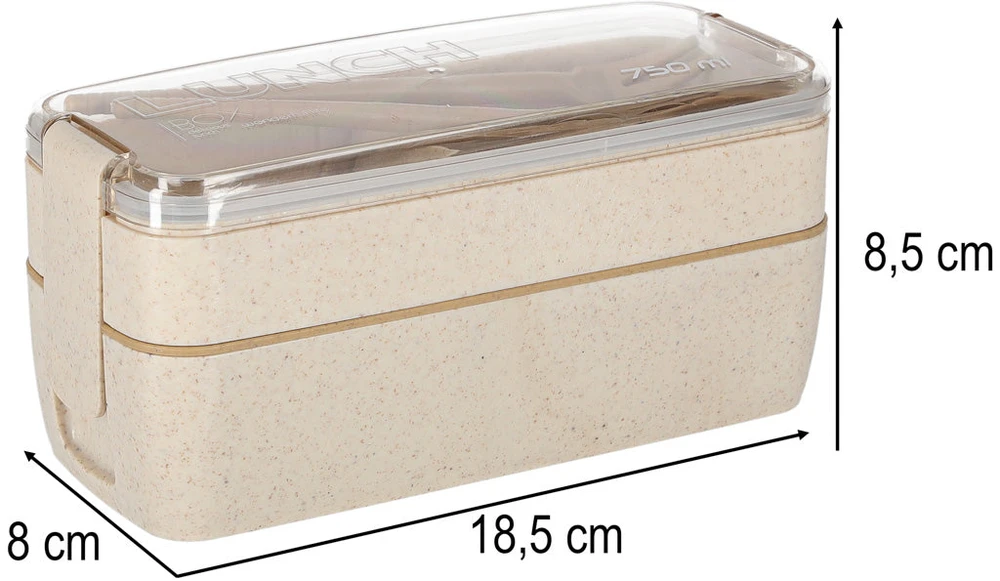 Roger Pusryčių dėžutė su skyreliais 750 ml smėlio spalvos