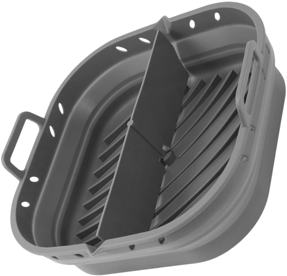 Pilkas silikoninis įdėklas Air Fryer su skirtuku H151