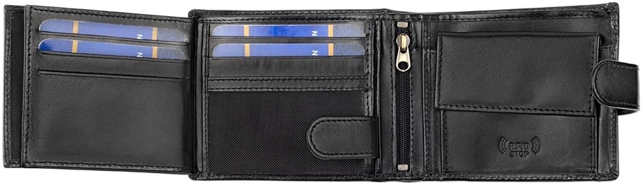 Piniginė Luxury 616 RFID, juoda