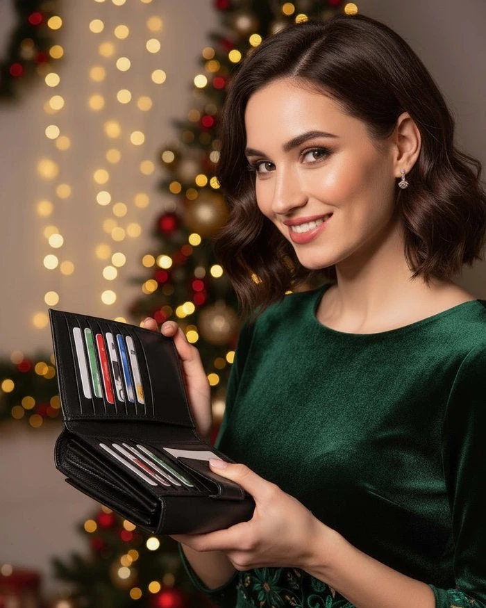 Piniginė moterims Stevens P37B, juoda
