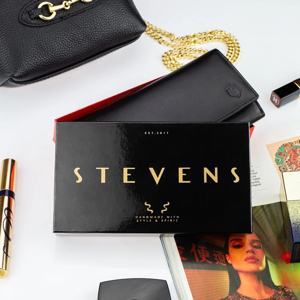 Piniginė moterims Stevens P37B, juoda