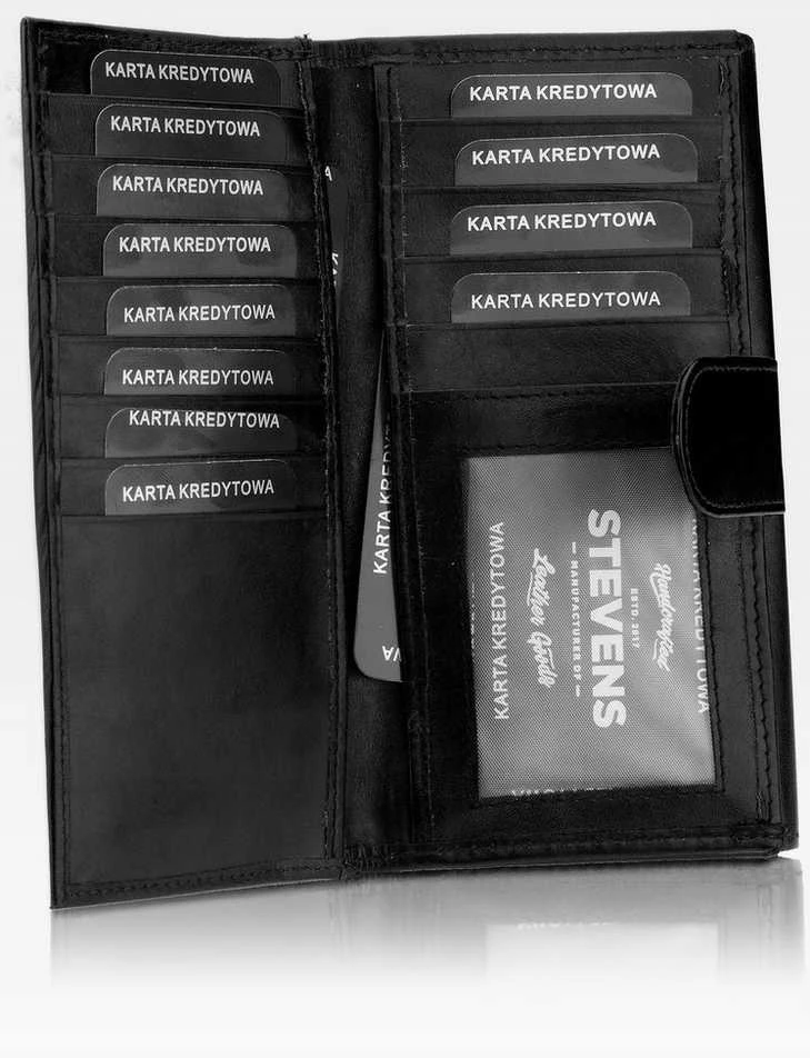 Piniginė moterims Stevens P37B, juoda