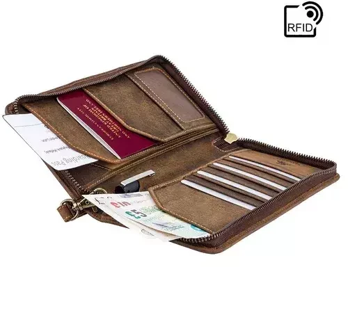 Piniginė moterims, Visconti Oil Tan 733, šviesiai ruda