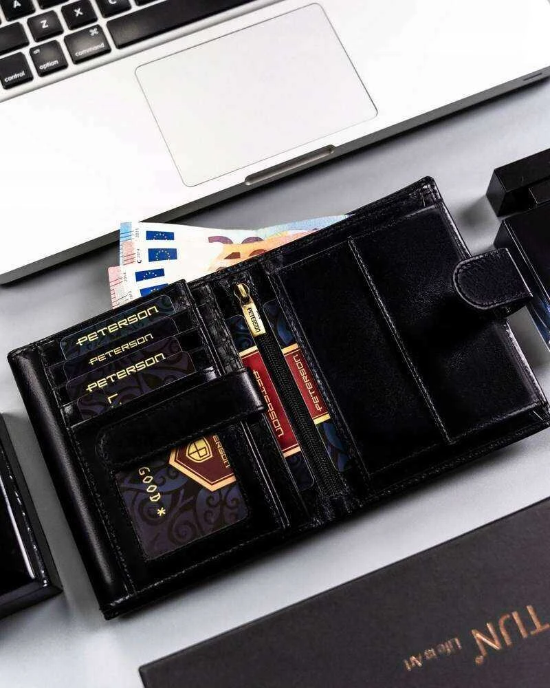 Piniginė vyrams Peterson VT1 juoda