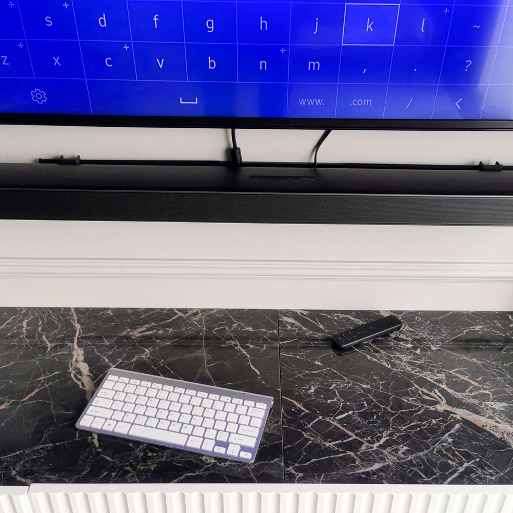 Ikonka Belaidė klaviatūra kompiuteriui ir smart TV, sidabrinė