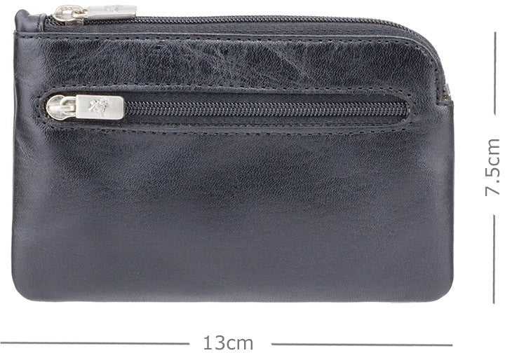 Raktinė iš natūralios odos Visconti MZ19, juoda