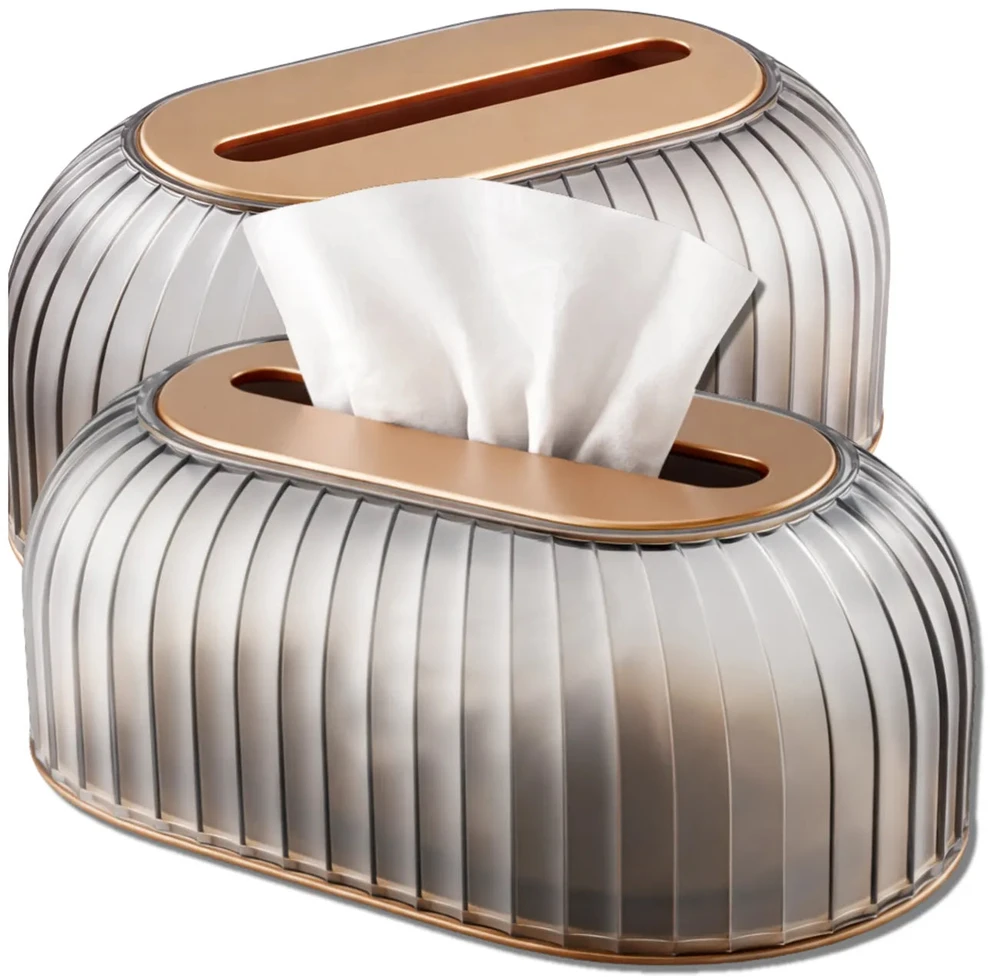 Servetėlių dėžutė dūminė juoda PVC, moderni TP186