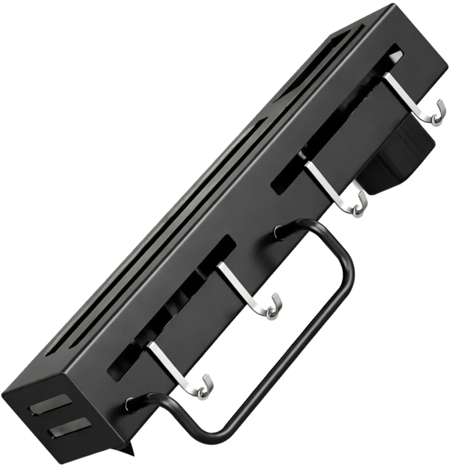 Sieninis virtuvės laikiklis peiliams 30 cm juodas TP173