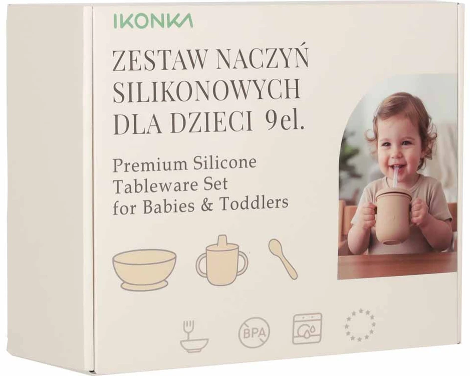 KIK Vaikiški silikoniniai indai krabas, 9 vnt., violetinės spalvos
