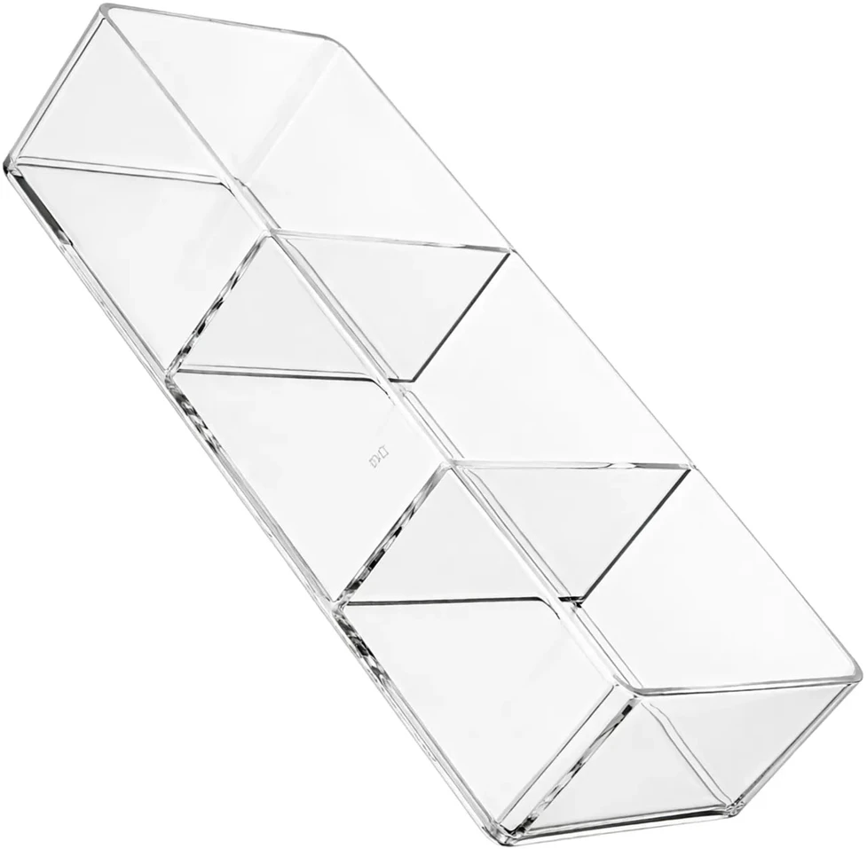 Skaidrus PVC kosmetikos organizatorius, 3 skyriai TP159