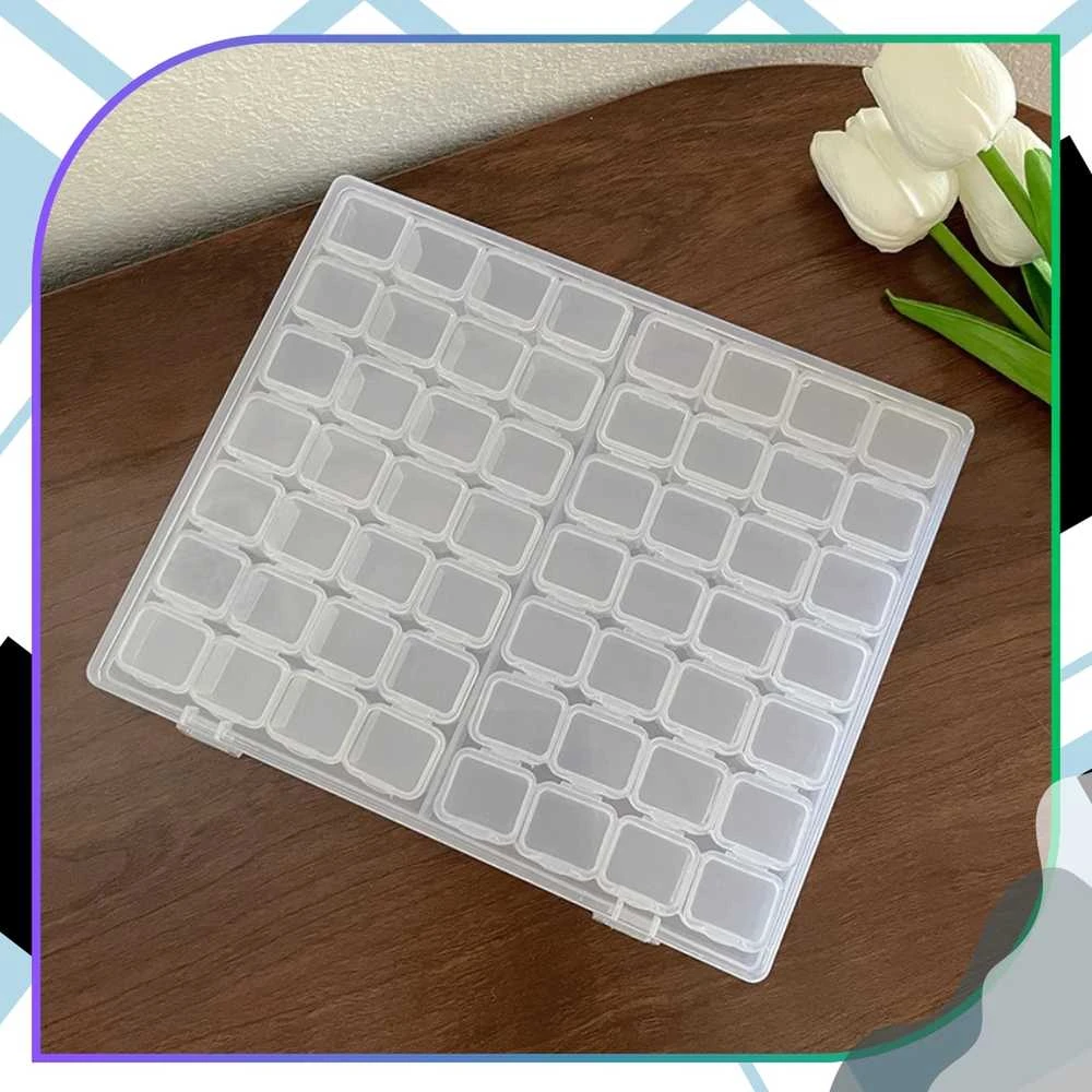 Skaidrus PVC papuošalų organizatorius 28 skyreliai