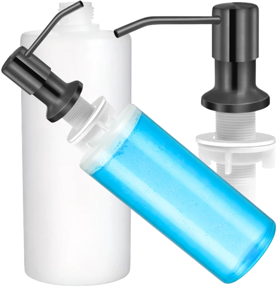 Skysčio dozatorius juodas, nerūdijantis plienas, 350 ml DH131