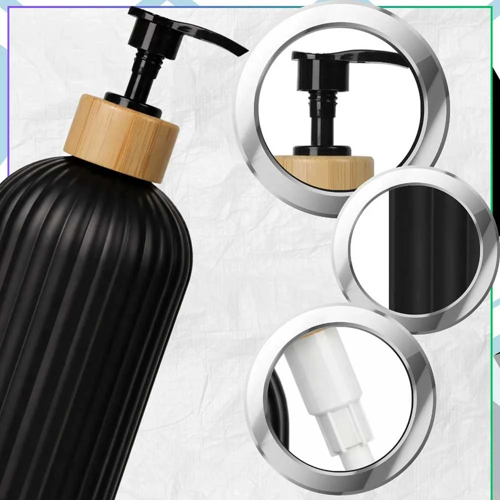 Skysto muilo dozatorius juodas PVC 500 ml