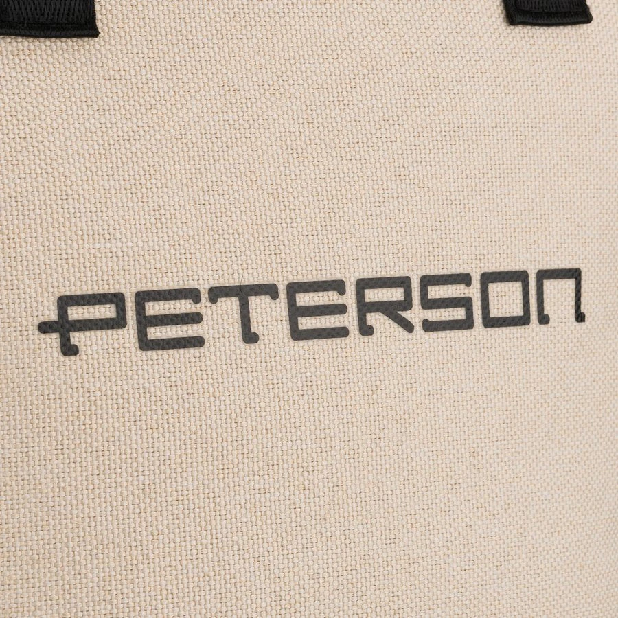 Smėlio ir juodos spalvos sintetinė kosmetinė su rankenėlėmis Peterson RT24