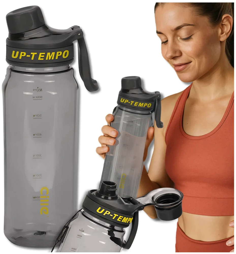 Sportinė gertuvė juoda Tritan 860 ml TRESSARI G9