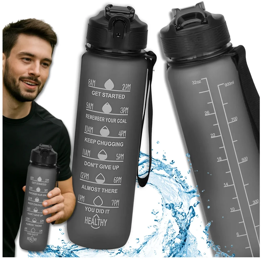 Sportinis gertuvė juoda Tritan BPA Free 1 l TRESSARI G18