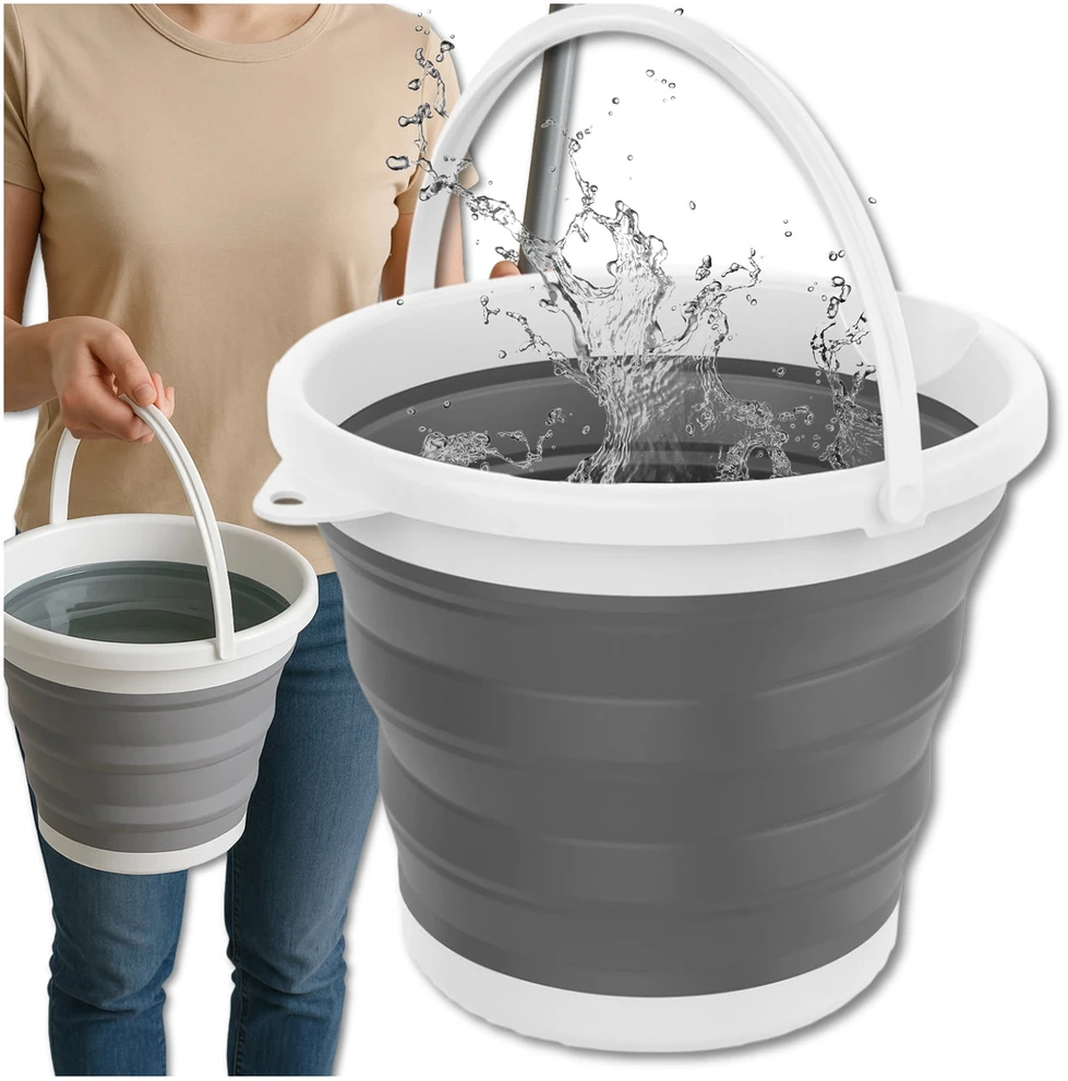 Sulankstomas PVC kibiras 10 l, kompaktiškas DH107
