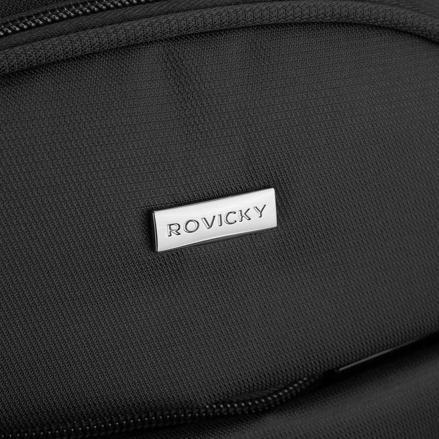 Talpi kelioninė kuprinė lėktuvui „Rovicky“, poliesterinė, juoda