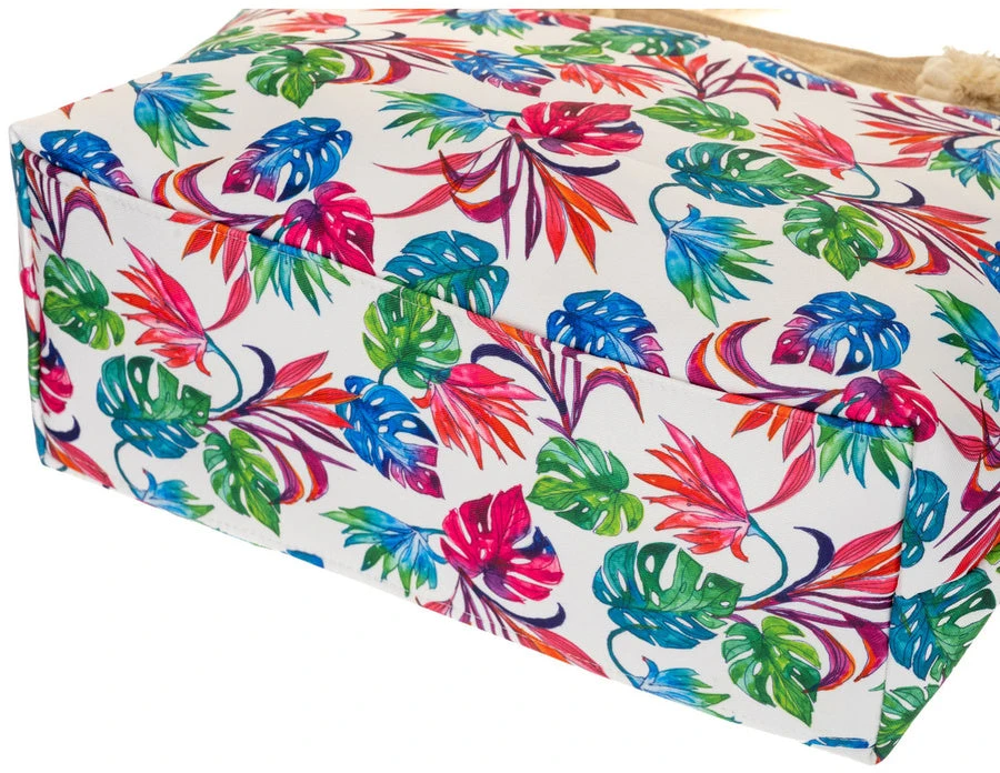 Duża torba plażowa full print na wysokich uchwytach