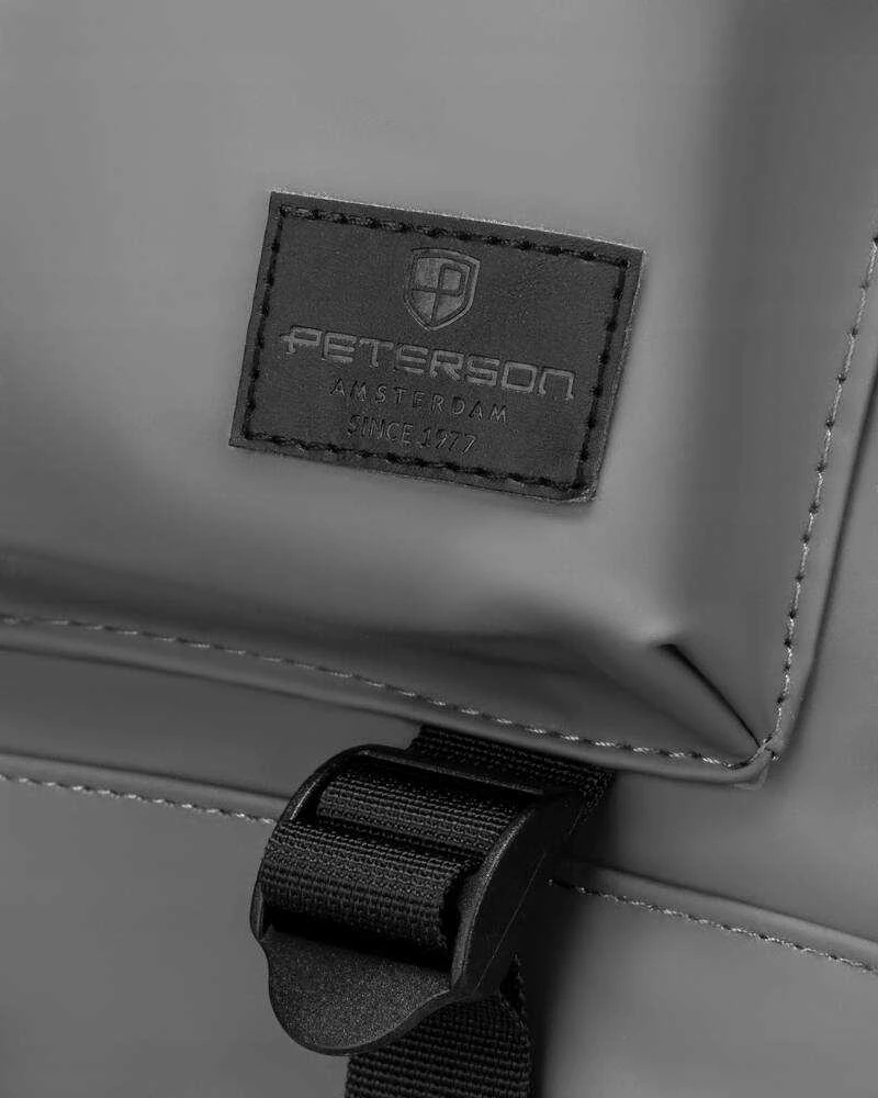 Talpi poliesterinė miesto kuprinė „Peterson“, pilka K22