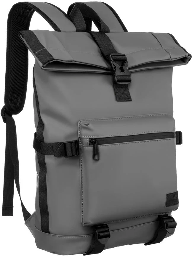 Talpi poliesterinė miesto kuprinė „Peterson“, pilka K22