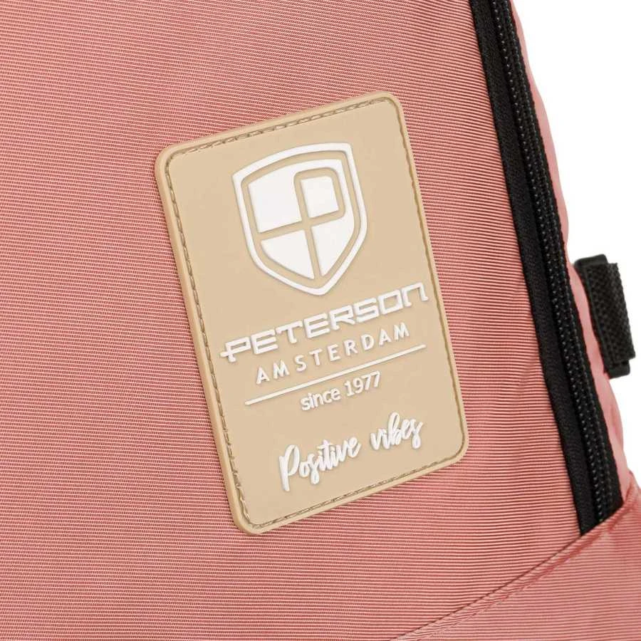 Talpi rožinė kelioninė rankinio bagažo kuprinė „Peterson“ su USB jungtimi K46