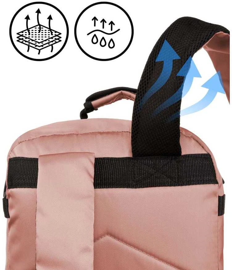 Talpi rožinė kelioninė rankinio bagažo kuprinė „Peterson“ su USB jungtimi K46