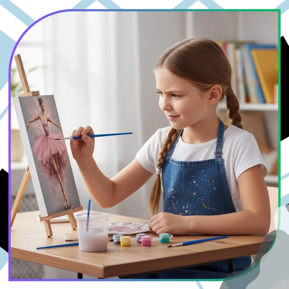 Tapyba pagal numerius su rėmu 40 x 50 cm Baleto šokėja TP56