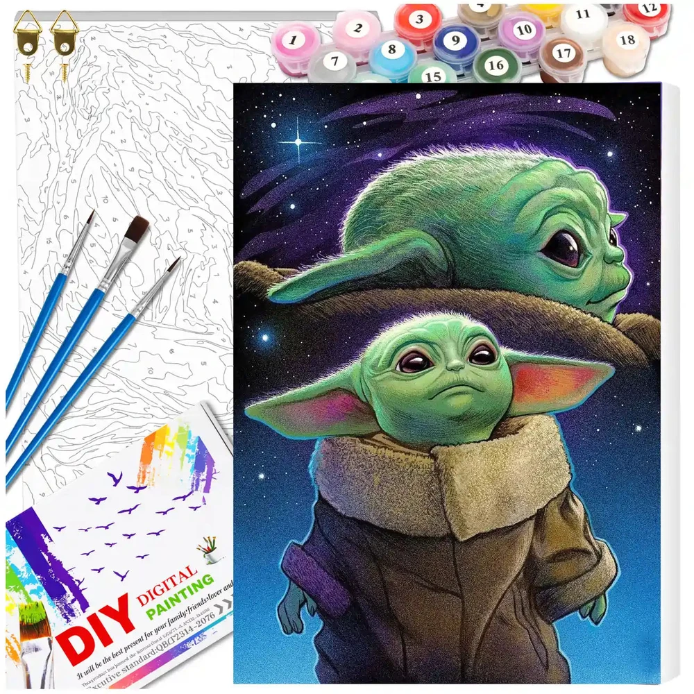 Tapyba pagal numerius su rėmu 40 x 50 cm „Kosminis vaikas“ TP20