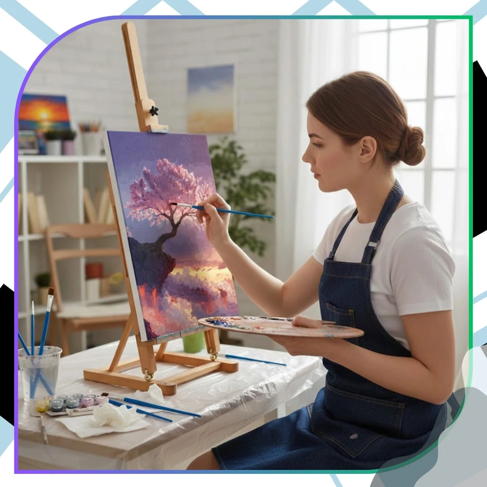 Tapyba pagal numerius su rėmu 40 x 50 cm Sakura TP4