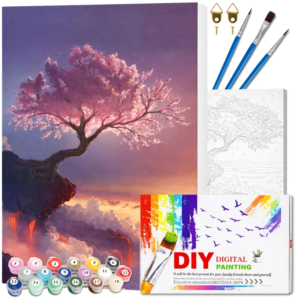 Tapyba pagal numerius su rėmu 40 x 50 cm Sakura TP4