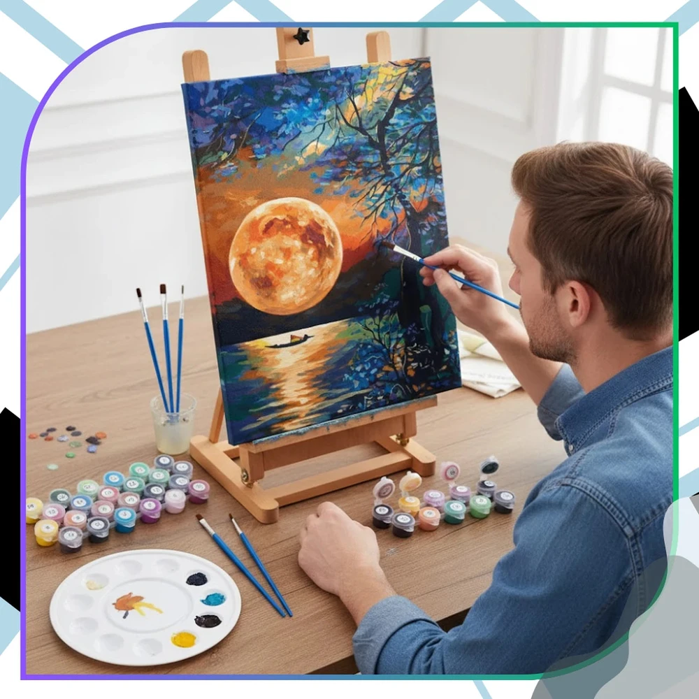 Tapyba pagal numerius su rėmu 40 x 50 cm TP5