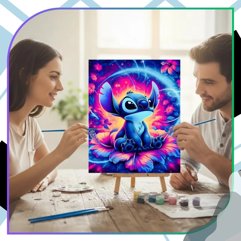 Tapyba pagal numerius su rėmu 40x50 cm „Kosminė būtybė“ TP32