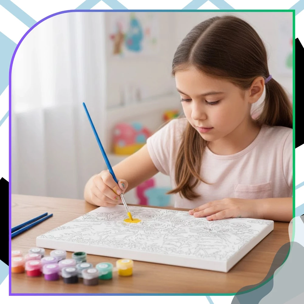Tapyba pagal numerius su rėmu 40x50 cm „Šuniukas ir kačiukas“ TP26