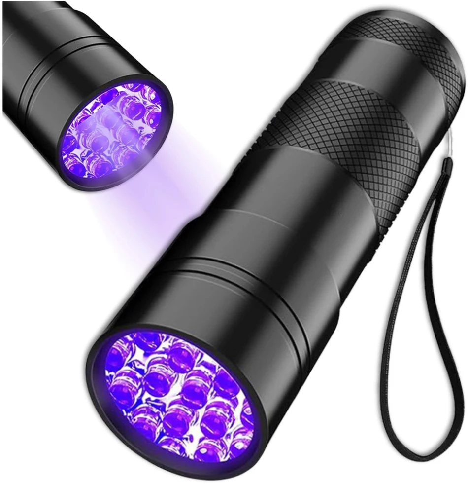 Bez Marki UV LED žibintuvėlis juodas aliuminis 395 nm Z9
